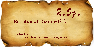 Reinhardt Szervác névjegykártya